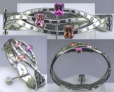 Fancy Colored Gem and Diamond Bracelet designs
